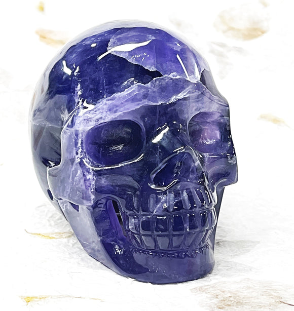 Skull - Indigo Fluorite