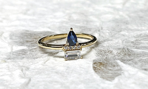 Ring Vermeil - YG - Iolite