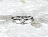 Ring Vermeil - WG - Opal Star