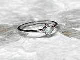 Ring Vermeil - WG - Opal Star