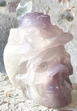 Skull -  Purple Fluorite with Scorpion