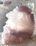 Skull -  Purple Fluorite with Scorpion