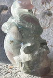 Skull -  Purple Fluorite with Snake