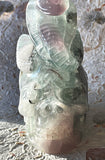 Skull -  Purple Fluorite with Snake