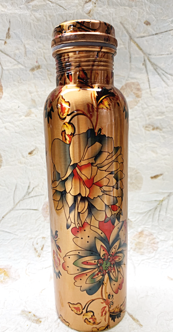 Copper Bottles - Flowers
