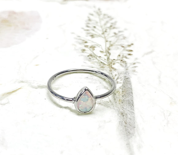 Ring Vermeil - WG - Pear