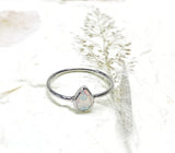 Ring Vermeil - WG - Pear