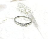 Ring Vermeil - WG - Oval