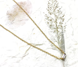 Necklace Vermeil - YG - Solitaire CZ