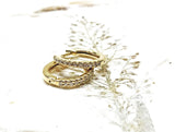 Hoop Ear Rings Vermeil - YG -  CZ