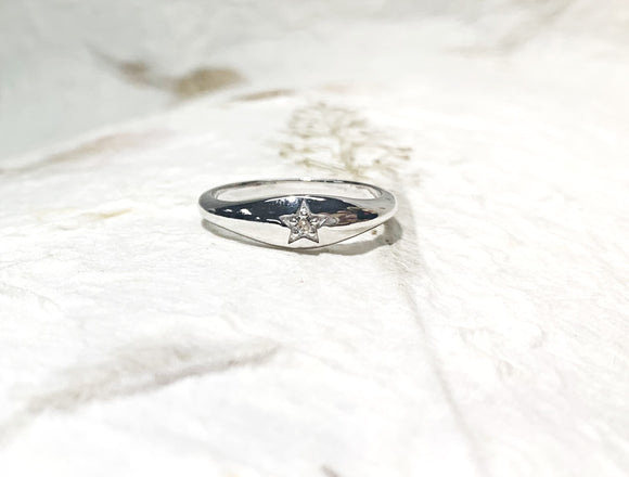 Ring Vermeil - WG - Star