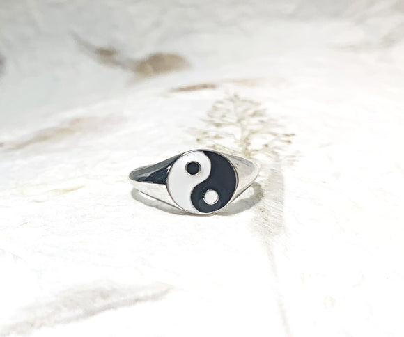 Ring Vermeil - WG - Yin Yang
