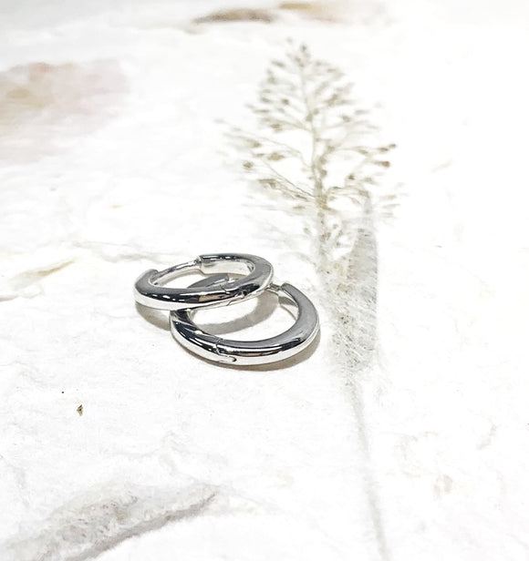 Ear Ring Vermeil - WG Hoop Thin