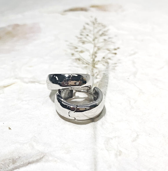 Ear Ring Vermeil - WG Hoop Thick