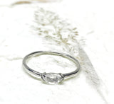 Ring Vermeil - WG - Oval