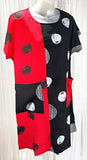 Dress w/pockets - Black/Red - A21641-3