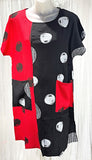 Dress w/pockets - Black/Red - A21641-3