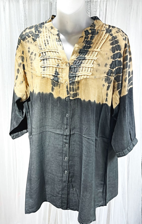 Top Rayon - Grey/Brown - A 50282-1