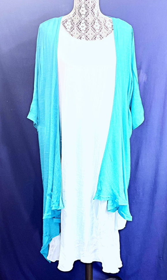Dress with Shrug Turquoise - A 23039